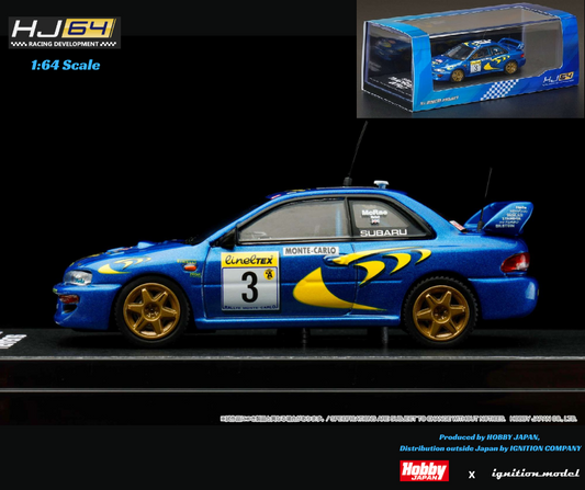 HOBBY JAPAN x IG 1/64 SUBARU IMPREZA WRC 1997 #3 (MONTE CARLO) HJR642041A