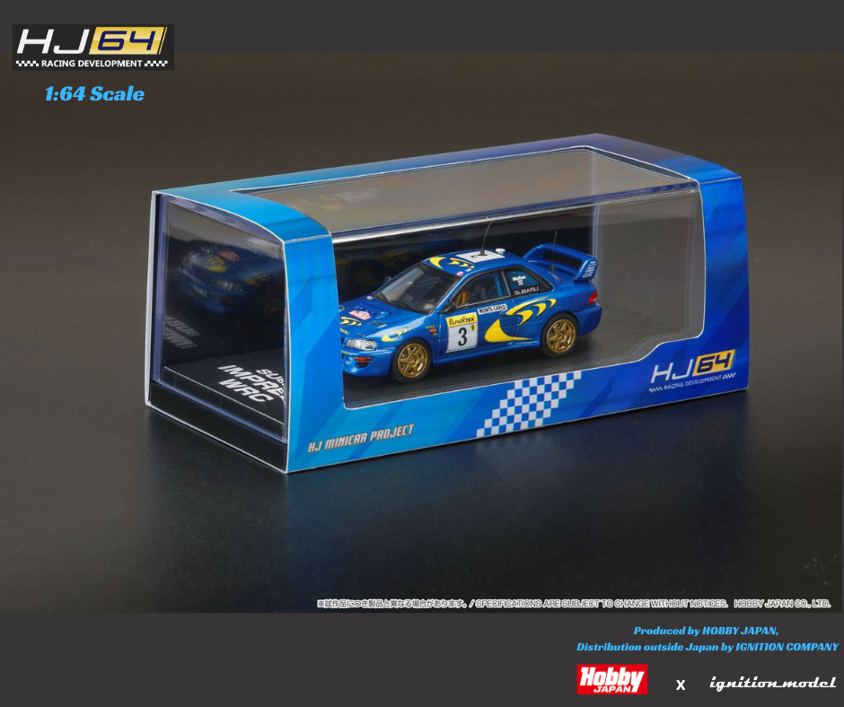 HOBBY JAPAN x IG 1/64 SUBARU IMPREZA WRC 1997 #3 (MONTE CARLO) HJR642041A