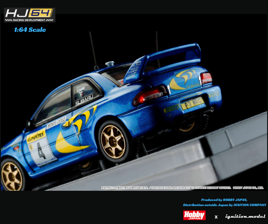 HOBBY JAPAN x IG 1/64 SUBARU IMPREZA WRC 1997  #4 (MONTE CARLO) / WINNER HJR642041B