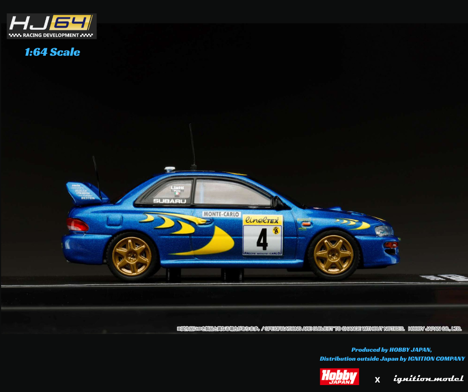 HOBBY JAPAN x IG 1/64 SUBARU IMPREZA WRC 1997  #4 (MONTE CARLO) / WINNER HJR642041B