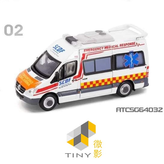 TINY 微影 Mercedes-Benz Sprinter SCDF Ambulance (QX988Y) ATCSG64032
