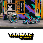 TARMAC WORKS x KYOSHO 1/64 Nissan Skyline GT-R R32 HKS *With metal oil can* (Limited to 1500 pcs) T64K-001-HKS