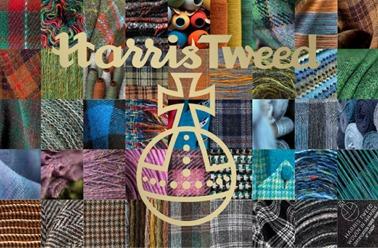 Japan made by Harris Tweed beanbag linnet purse pouch - Saxophone