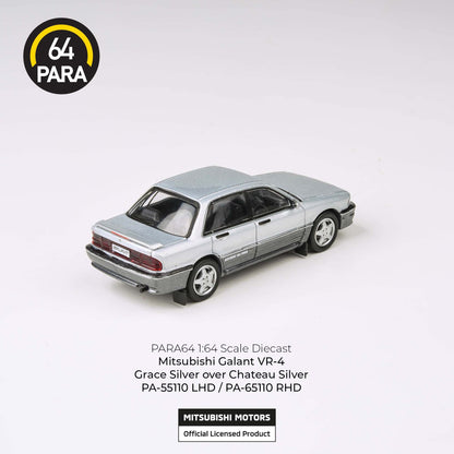 PARA64 1/64 1998 Mitsubishi Galant VR-4 Grace Silver over Chateau Silver LHD PA-55110