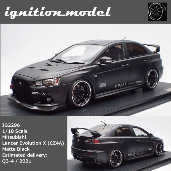 Ignition Model 1/18 Mitsubishi Lancer Evolution X (CZ4A)  Matte Black IG2296