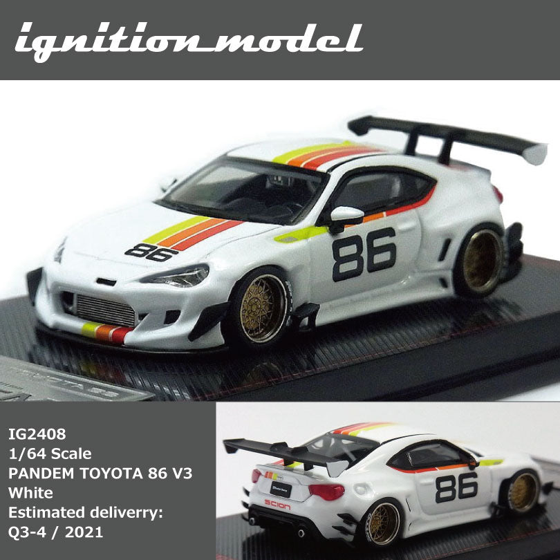 Ignition Model 1/64 PANDEM TOYOTA 86 V3 White IG2408