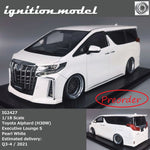 PREORDER Ignition Model 1/18 Toyota Alphard (H30W) Executive Lounge S Pearl White IG2427 (Approx. Release Date : Q3-Q4 2021 subject to manufacturer's final decision)