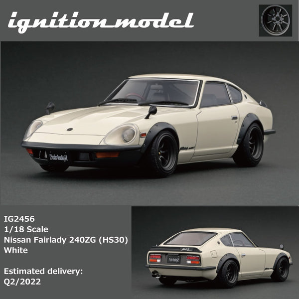 PREORDER Ignition Model 1/18 Nissan Fairlady 240ZG (HS30) White IG2456 (Approx. Release Date : Q2 2022 subject to manufacturer's final decision)