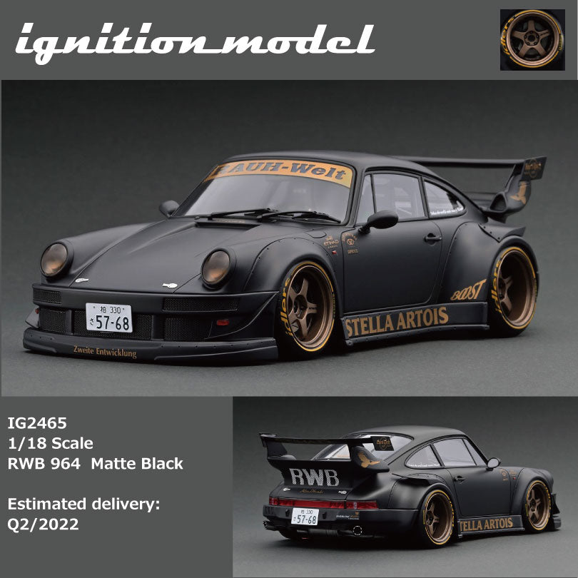 Ignition Model 1/18 RWB 964 Matte Black IG2465