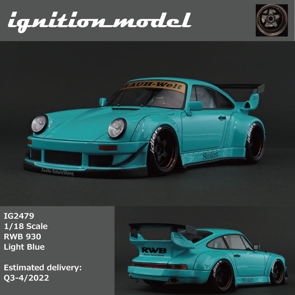 PREORDER Ignition Model 1/18 RWB 930 Light Blue IG2479 (Approx. Release Date : Q3-Q4 2022 subject to manufacturer's final decision)