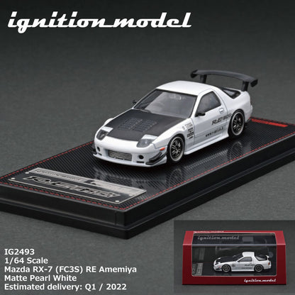 Ignition Model 1/64 Mazda RX-7 (FC3S) RE Amemiya  Matte Pearl White IG2493