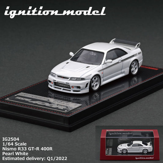 Ignition Model 1/64 Nismo R33 GT-R 400R Pearl White IG2504