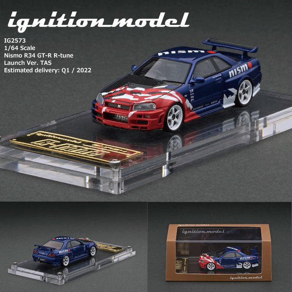 Ignition Model 1/64 HIGH-END RESIN MODEL Nismo R34 GT-R R-tune Launch Ver. TAS IG2573
