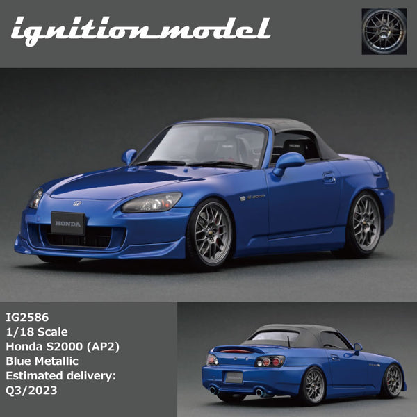 PREORDER Ignition Model 1/18 Honda S2000 (AP2) Blue Metallic IG2586 (Approx. Release Date : Q3 2023 subject to manufacturer's final decision)