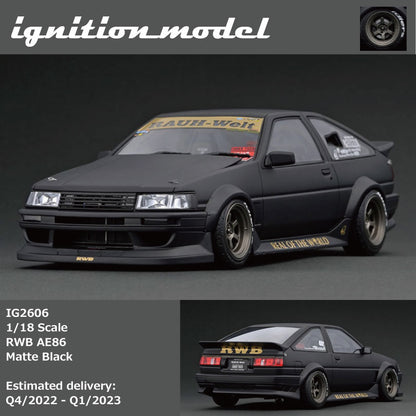 Ignition Model 1/18 RWB AE86 Matte Black IG2606