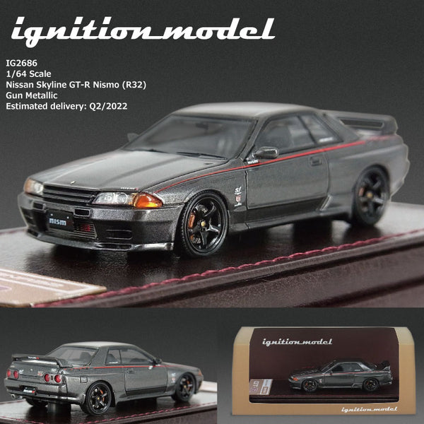 Ignition Model 1/64 HIGH-END RESIN MODEL Nissan Skyline GT-R Nismo (R32) Gun Metallic IG2686
