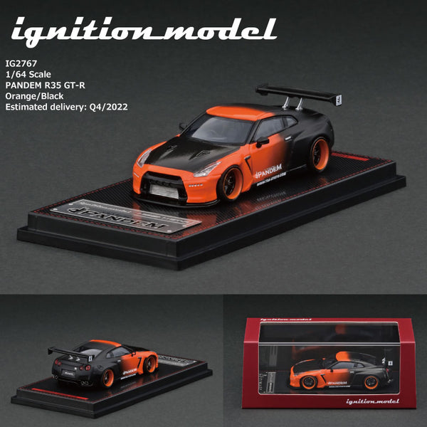 Ignition Model 1/64 PANDEM R35 GT-R Orange / Black IG2767