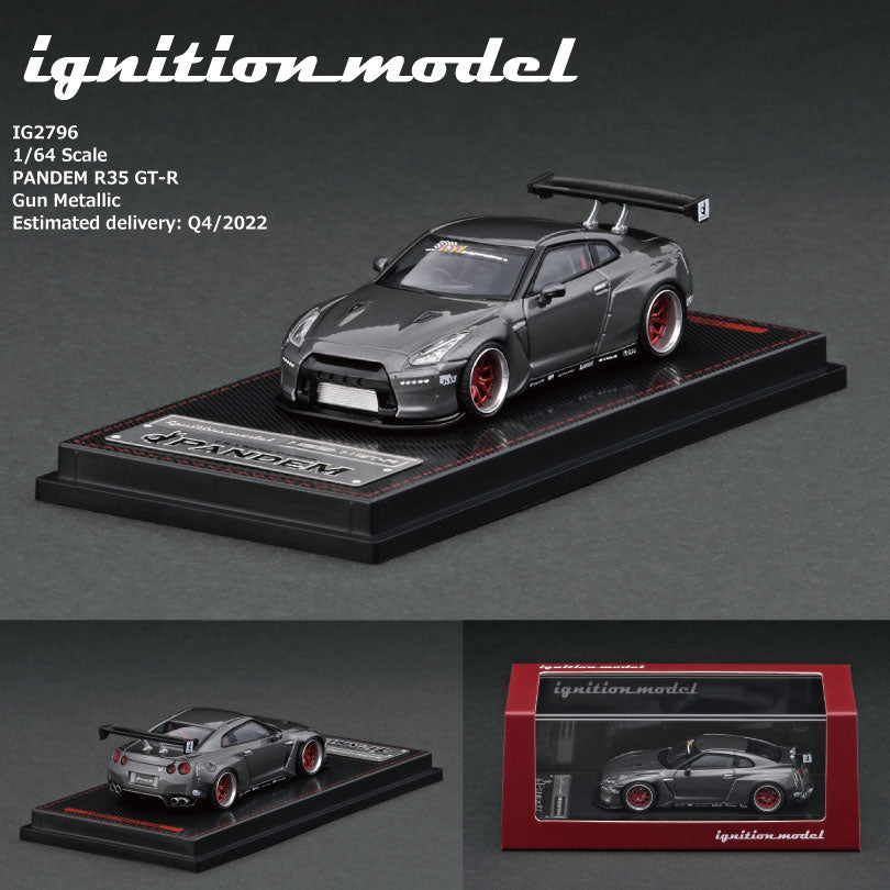 Ignition Model 1/64 PANDEM R35 GT-R  Gun Metallic IG2796
