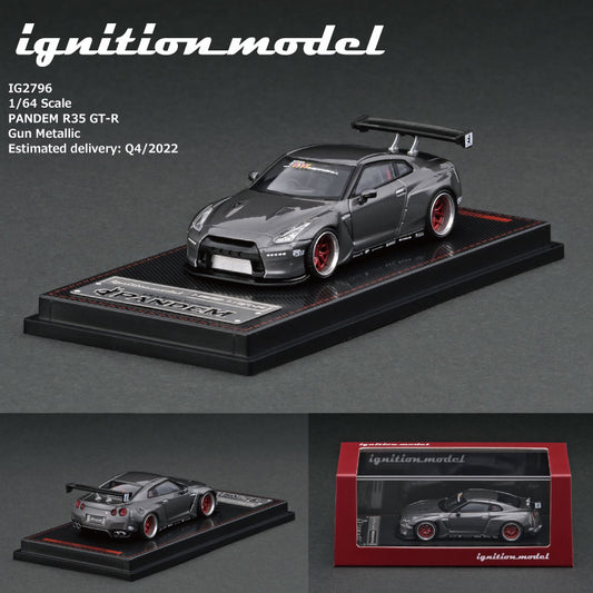 Ignition Model 1/64 PANDEM R35 GT-R  Gun Metallic IG2796
