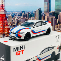 MINI GT 1/64 LB★WORKS BMW M4 White W/ M Stripe LHD MGT00161-L 