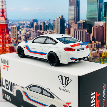 MINI GT 1/64 LB★WORKS BMW M4 White W/ M Stripe LHD MGT00161-L