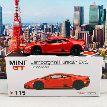 MINI GT 1/64 Lamborghini Huracan EVO Rosso Mars LHD MGT00115-L