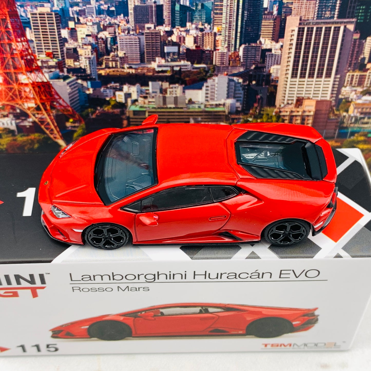 MINI GT 1/64 Lamborghini Huracan EVO Rosso Mars LHD MGT00115-L
