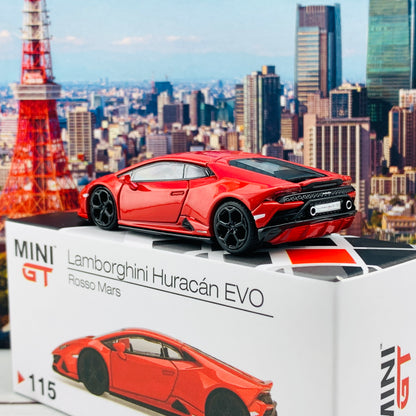 MINI GT 1/64 Lamborghini Huracan EVO Rosso Mars LHD MGT00115-L