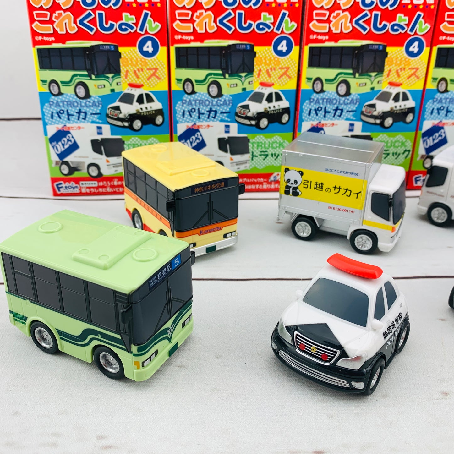 F-Toys Confect. Vehicle Collection #4 Pullback Mini Car - Complete Set of 6
