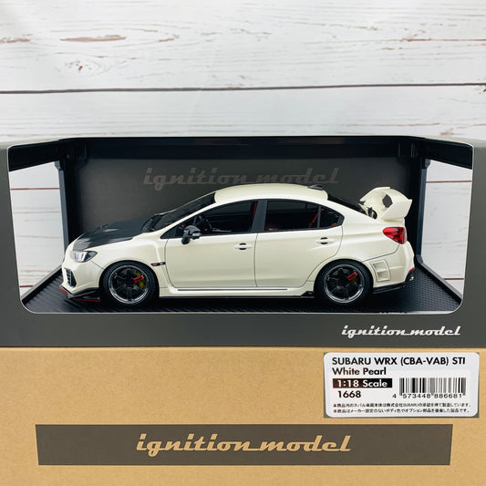 Ignition Model 1/18 SUBARU WRX (CBA-VAB) STI White Pearl IG1668