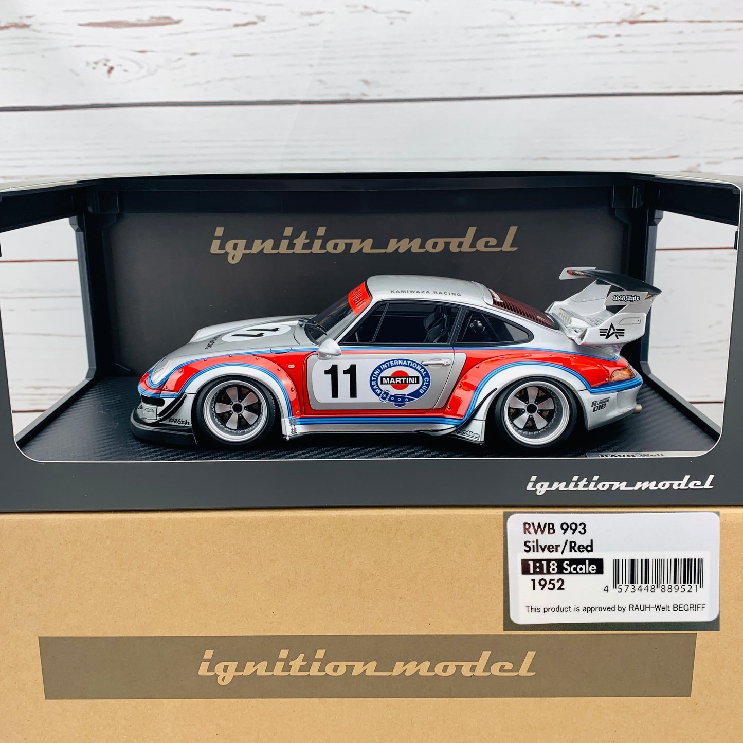 Ignition Model 1/18 RWB 993 Silver/Red IG1952
