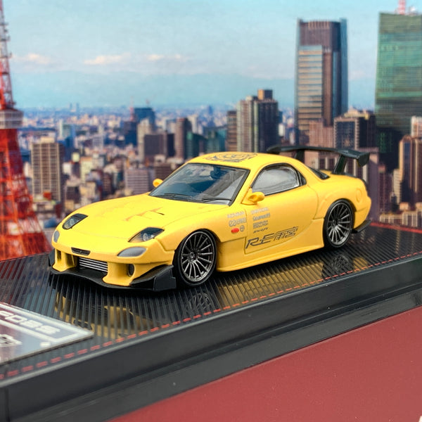 Ignition Model 1/64 Mazda RX7 FD3S RE Amemiya Matte Yellow IG2062