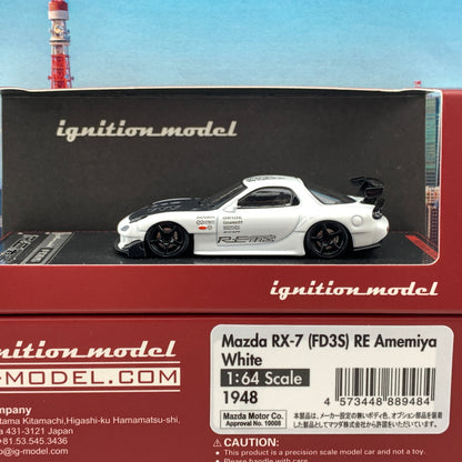 Ignition Model 1/64 Mazda RX7 FD3S RE Amemiya White IG1948 