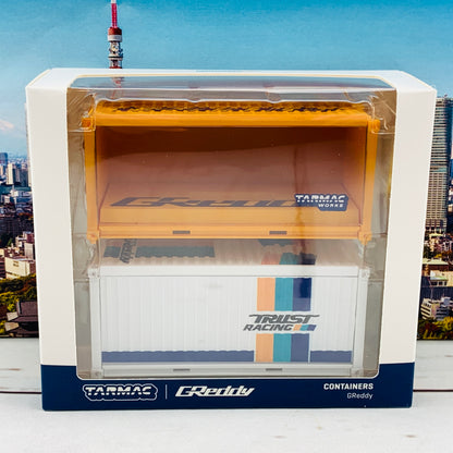 Tarmac Works Accessories 1/64 Container Base Greddy *** Two Containers with clear part included *** T64C-001-GDY