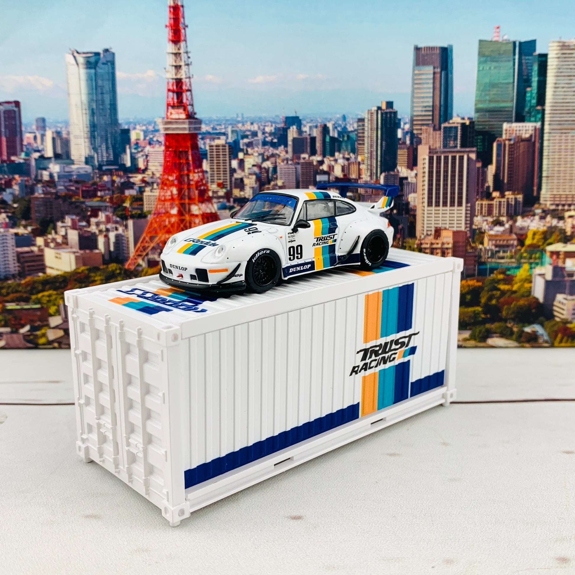 Tarmac Works Accessories 1/64 Container Base Greddy *** Two Containers with clear part included *** T64C-001-GDY