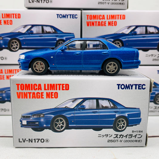 Tomica Limited Vintage Neo 1/64 Nissan Skyline 25GT-V BLUE (2000) LV-N170a
