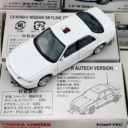 Tomica Limited Vintage Neo 1/64 Nissan Skyline GTR Autech Version WHITE (1998) LV-N169a