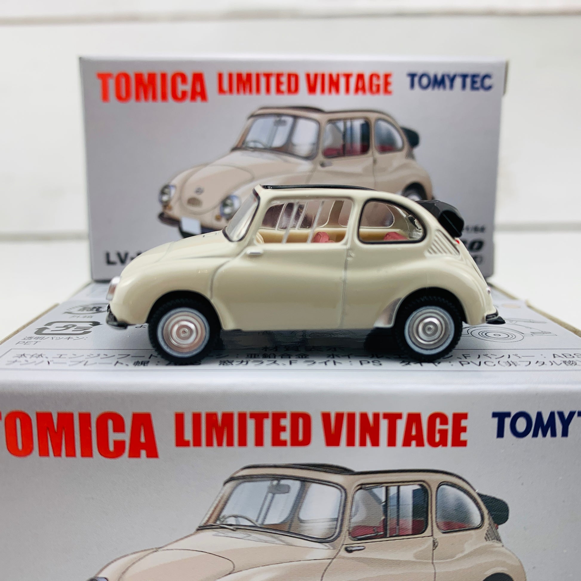 Tomica Limited Vintage 1/64 Subaru 360 Convertible (Open Top) LV-182b (1961)