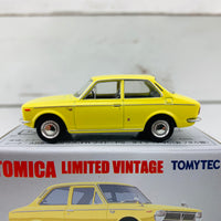 Tomica Limited Vintage 1/64 Toyota Corolla 1200 Two Door Deluxe Yellow (1969) LV-161b