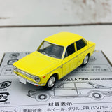 Tomica Limited Vintage 1/64 Toyota Corolla 1200 Two Door Deluxe Yellow (1969) LV-161b