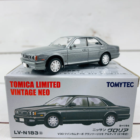 Tomica Limited Vintage Neo 1/64 Nissan Gloria Gran Turismo Ultima GREY (1991) LV-N183a
