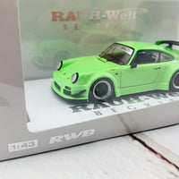 Tarmac Works 1/43 RWB 930 Lime Green with Black Wheels *** Asia Special Edition - Limited to 360 pcs *** T43-013-LG