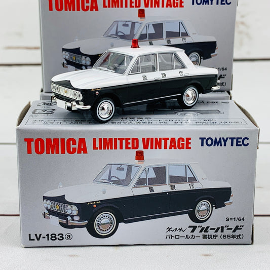Tomica Limited Vintage 1/64 Datsun Bluebird Patrol Car (1965) LV-183a