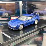 HOBBY JAPAN 1/64 Mazda RX7 FD3S Type R Bathurst Innocent Blue Mica HJ641007CBL