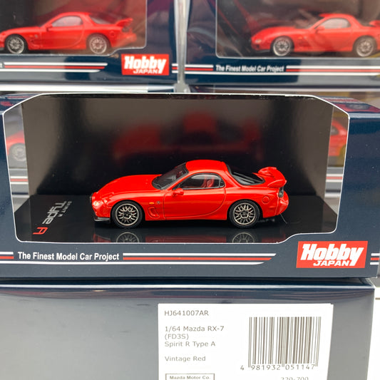 HOBBY JAPAN 1/64 Mazda RX7 FD3S Spirit R Type A Vintage Red HJ641007AR