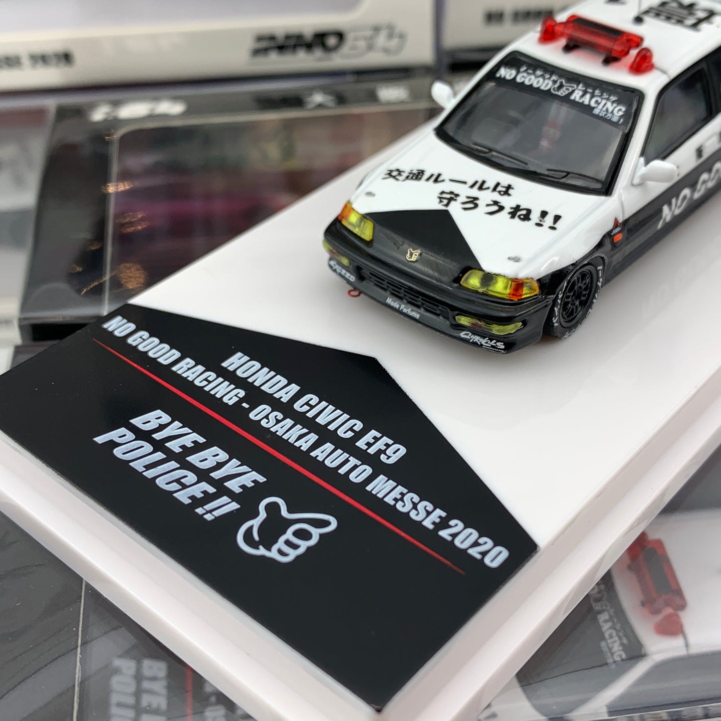 INNO64 1/64 JDM Collection 06 HONDA CIVIC EF9 Kanjo Style "BYE BYE POLICE" Osaka Auto Messe 2020 IN64-EF9-JDM06