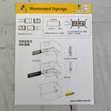 Tiny 微影 Illuminated Signage with Decoration Stickers 發光招牌套裝  (3款長方形招牌) NX03
