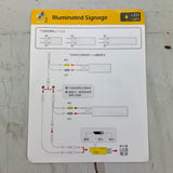 Tiny 微影 Illuminated Signage with Decoration Stickers 發光招牌套裝  (3款長方形招牌) NX03