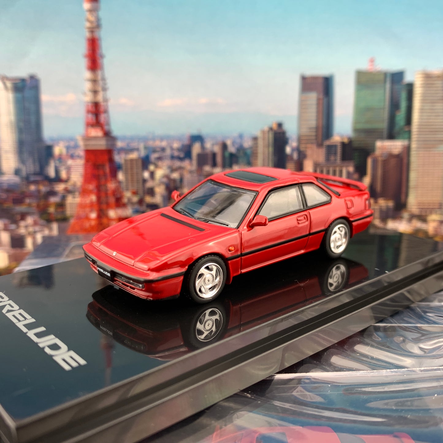 HOBBY JAPAN 1/64 Honda Prelude Si (BA5) 1989 Phenix Red HJ641002AR