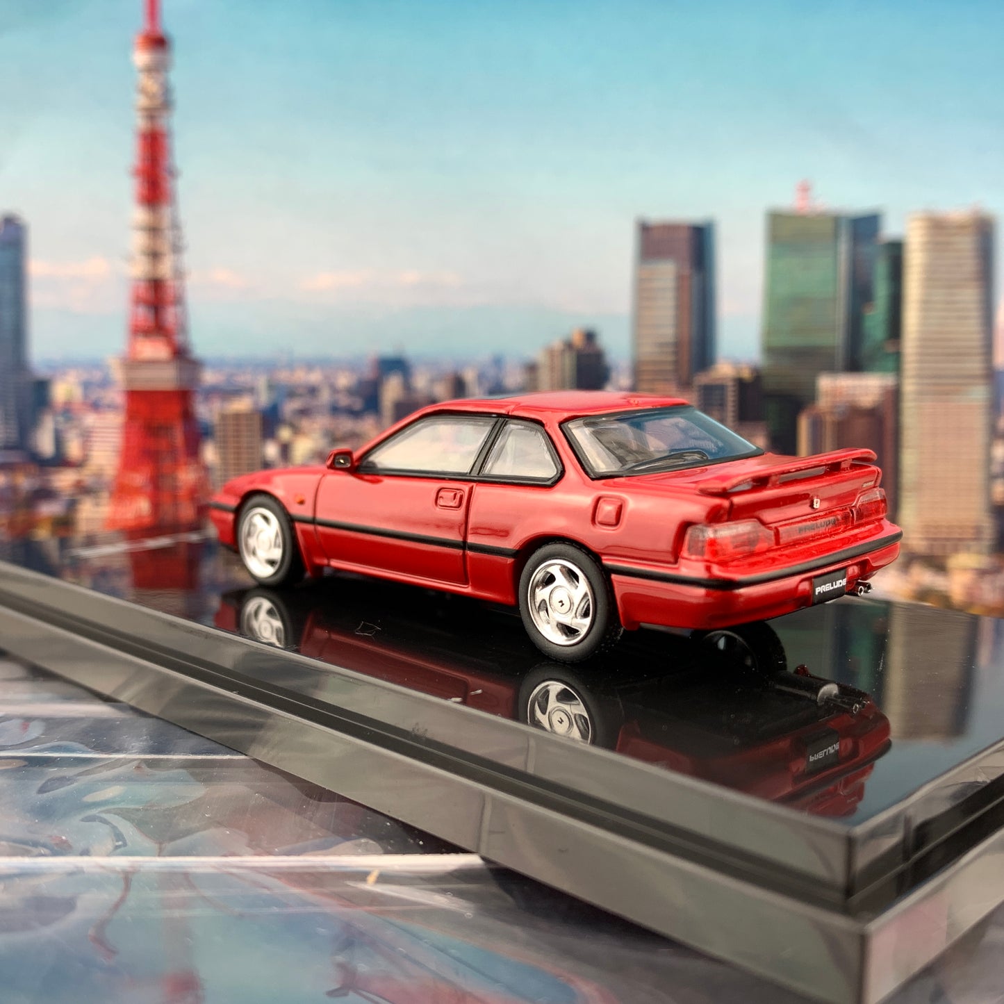 HOBBY JAPAN 1/64 Honda Prelude Si (BA5) 1989 Phenix Red HJ641002AR